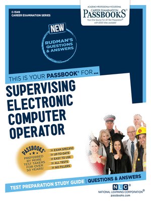 cover image of Supervising Electronic Computer Operator
